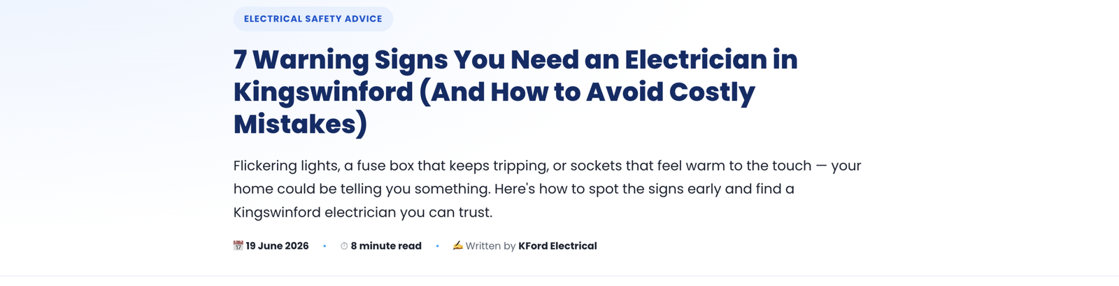Electrician Kingswinford