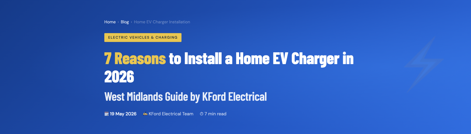 home EV charger installation